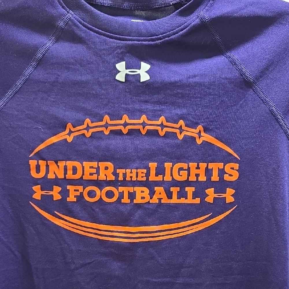 Under Armour Purple and Orange Short Sleeve Tee Kid Size YMD - Picture 3 of 8